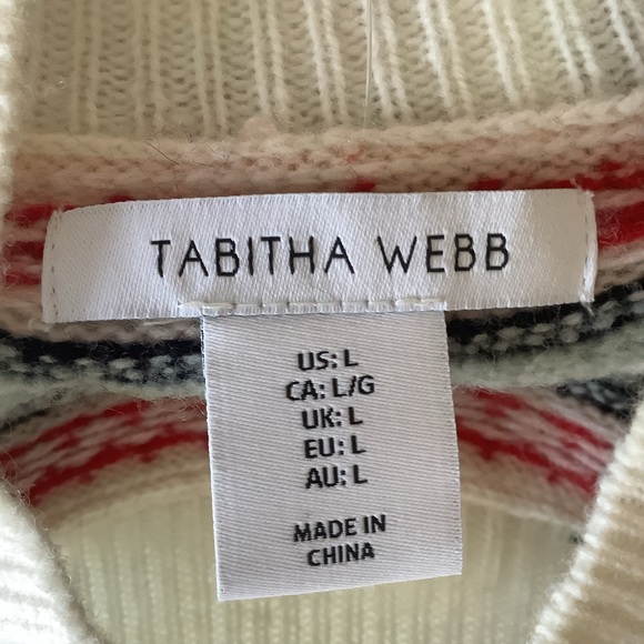 Tabitha Webb Sweater Lambswool Blend Scottie Dog Pattern Large NEW - Picture 4 of 10